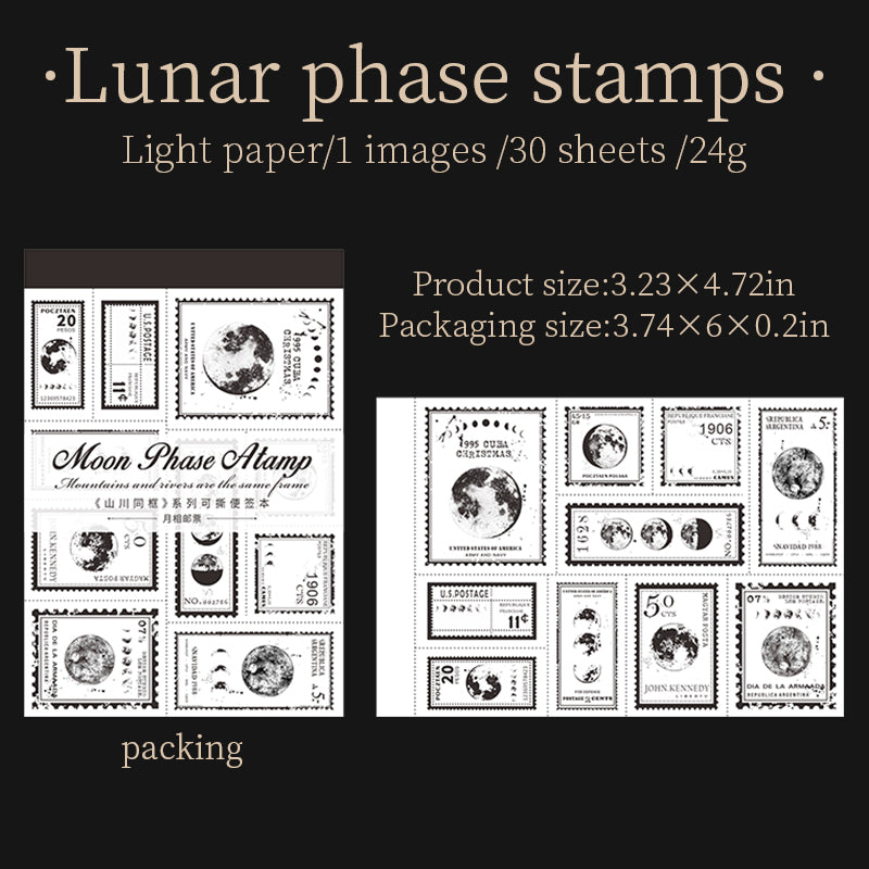 Mountain-River Label Tear-off Note Paper 30 PCS