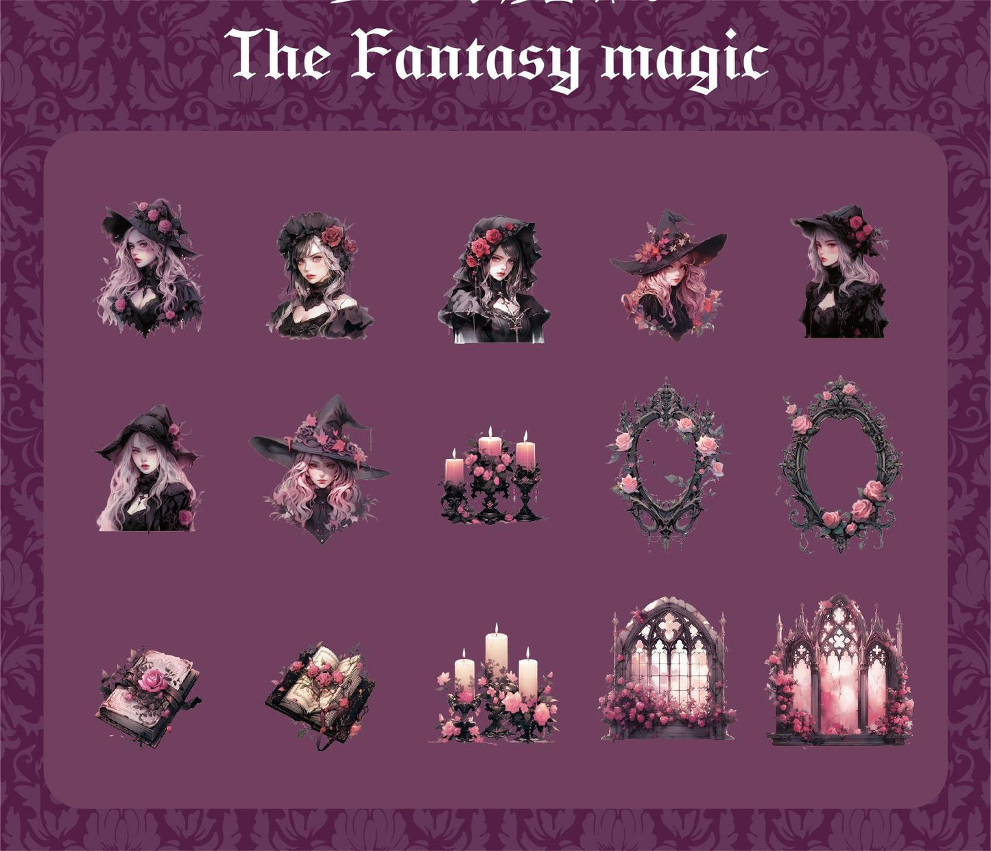 Magic Princess PVC stickers 30PCS