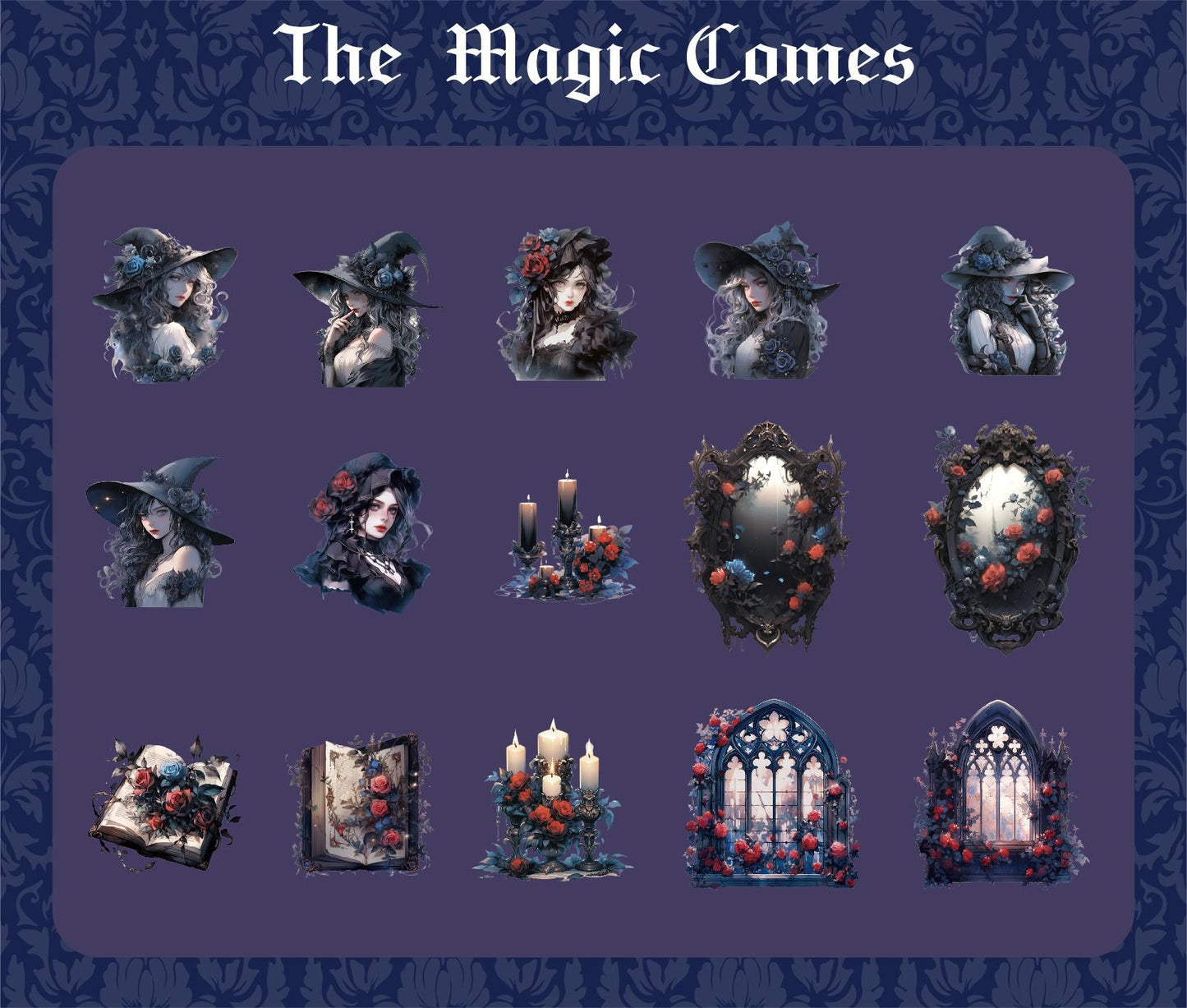Magic Princess PVC stickers 30PCS
