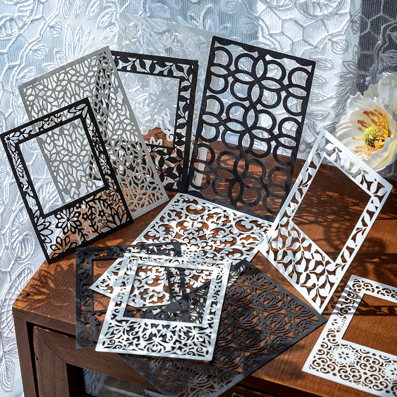 20 PCS Lace & Frame Hollow Paper