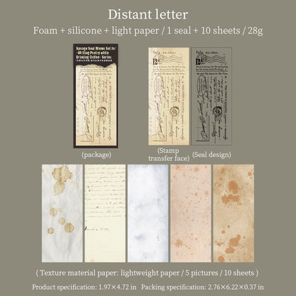 English Letter Stamp & Paper Set