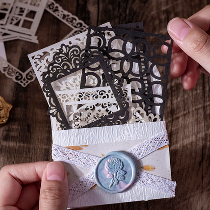 20 PCS Lace & Frame Hollow Paper