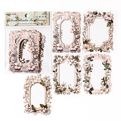 10 PCS Flower Mirror Frame