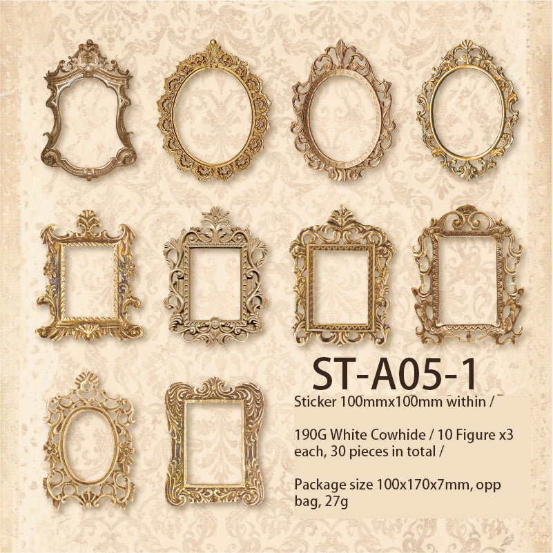 30PCS Vintage Frame Paper stickers