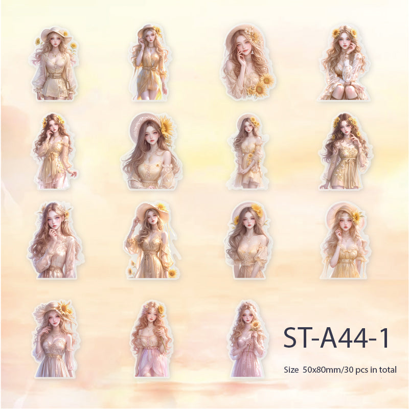 Dreamy Girl character stickers 30 PCS