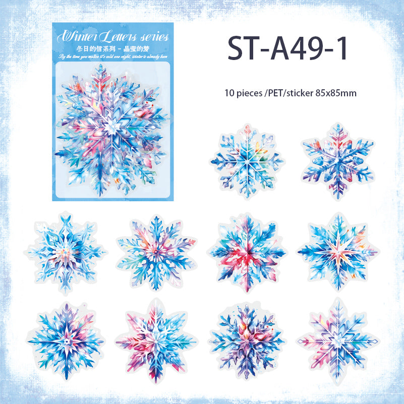 A Winter Letter Stickers 10PCS