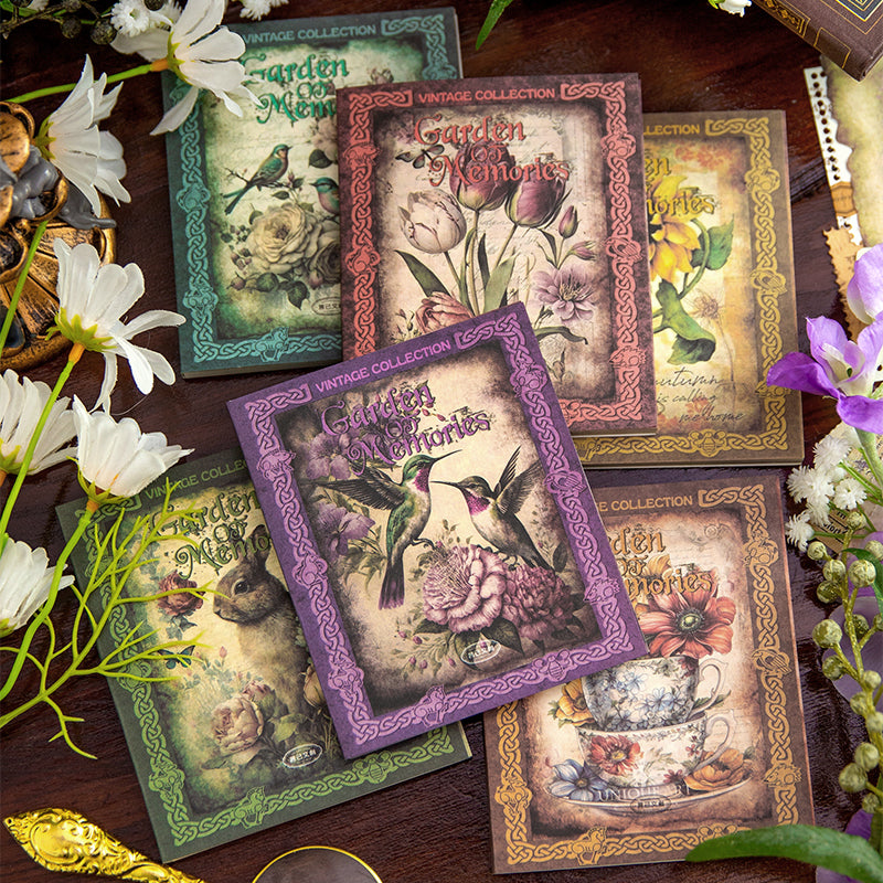 Garden of Memories Retro Frame + Paper 50 PCS