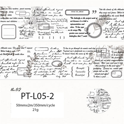 Passing by Handwriting Text Frame PET Tape  50mm*2m