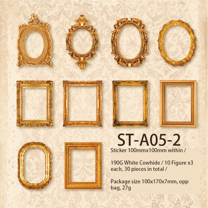 30PCS Vintage Frame Paper stickers