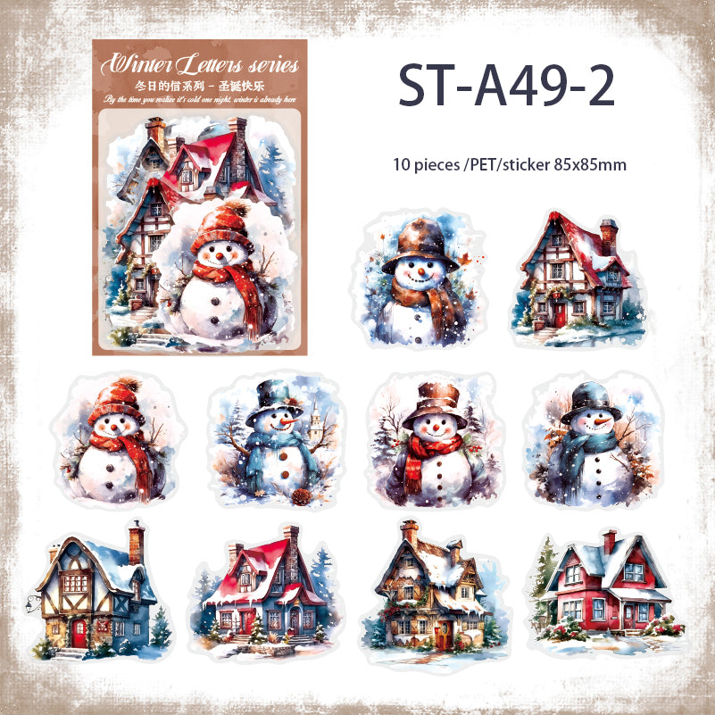 A Winter Letter Stickers 10PCS