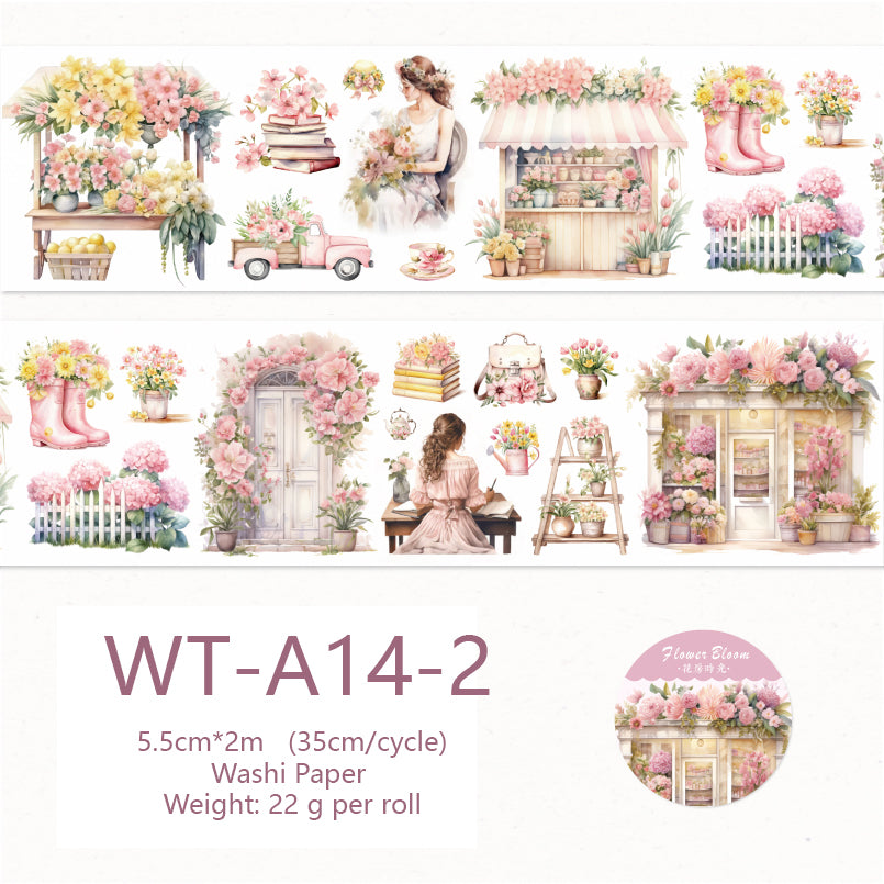 Whole Roll 5.5cm*2m Garden Washi Tape