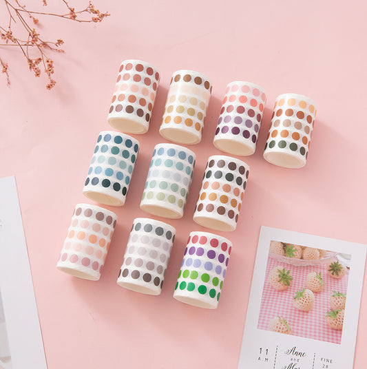 Whole Roll 6cm*3m Color round dot Washi Tape