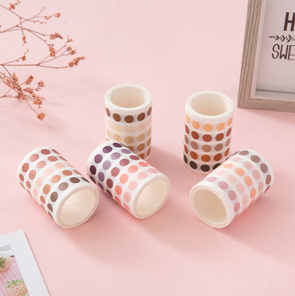 Whole Roll 6cm*3m Color round dot Washi Tape