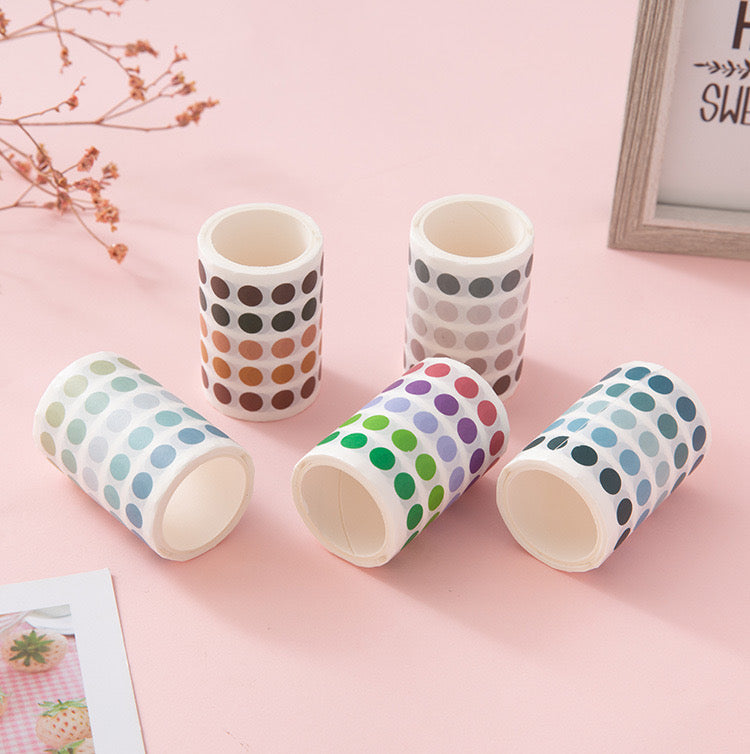 Whole Roll 6cm*3m Color round dot Washi Tape