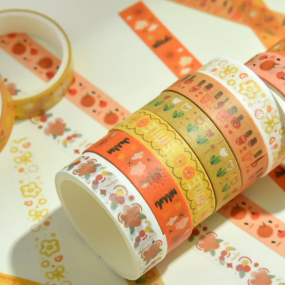 Basic Pattern Washi Tape 5 pcs Set 1cm*2m