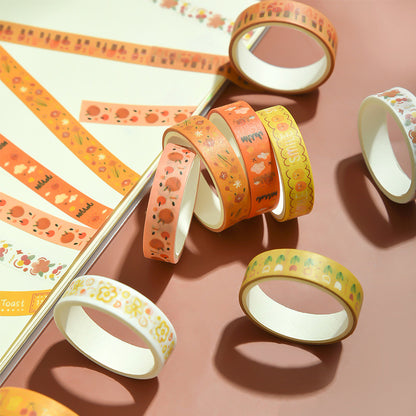 Basic Pattern Washi Tape 5 pcs Set 1cm*2m