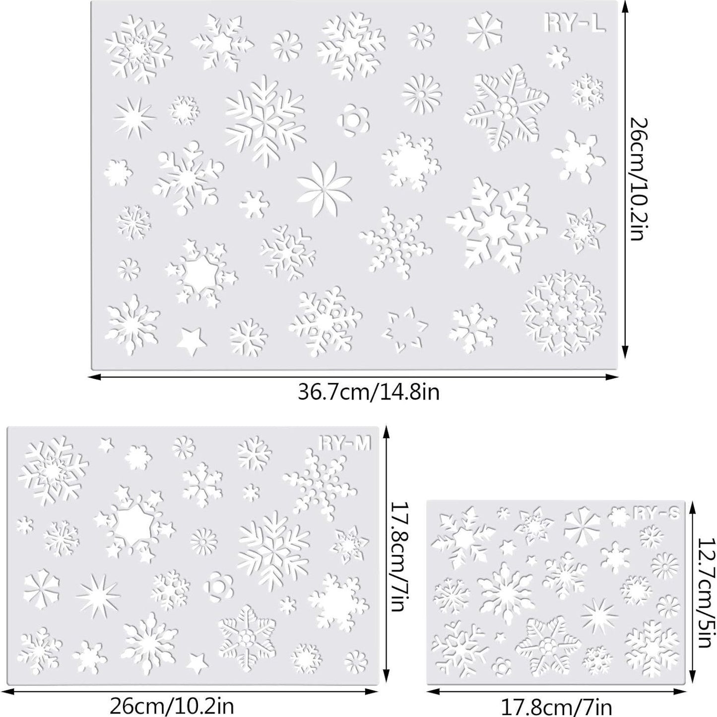 Reusable Snow Flake Stencil Set 9*9cm