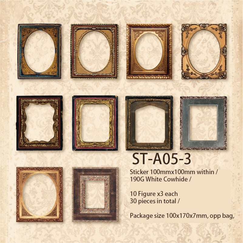 30PCS Vintage Frame Paper stickers