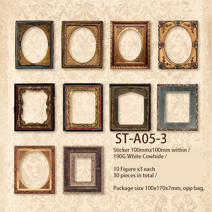 30PCS Vintage Frame Paper stickers