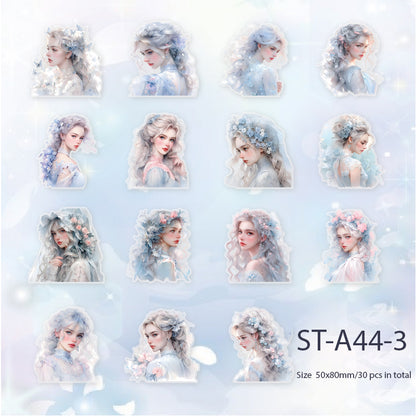 Dreamy Girl character stickers 30 PCS