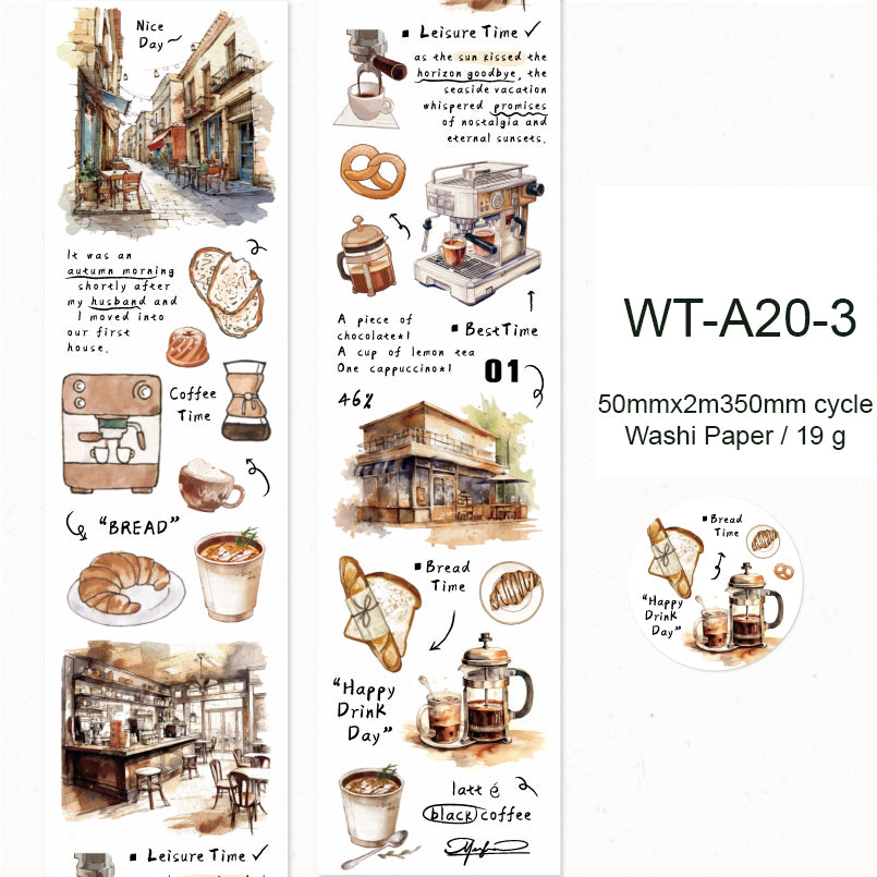 Whole Roll 5cm*2m Planned Holiday Special Oil Washi Tape