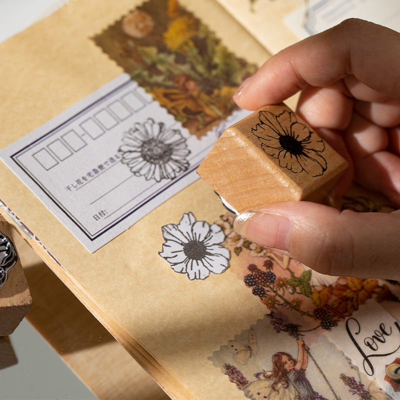 Single flower Wooden Stamp