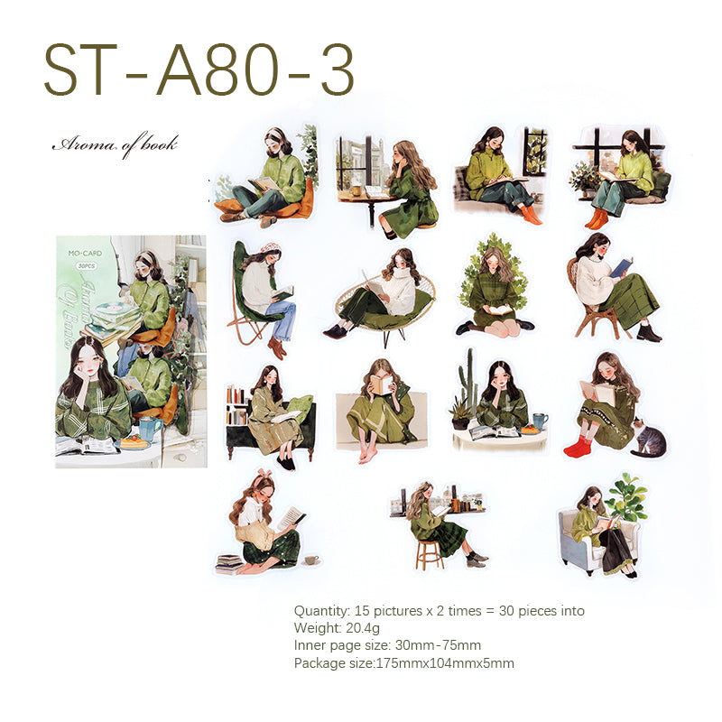 Elegant Reading Stickers 30 pcs