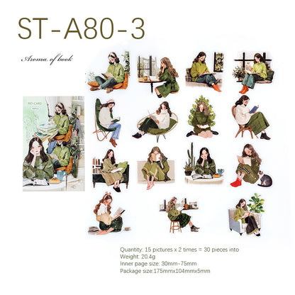 Elegant Reading Stickers 30 pcs
