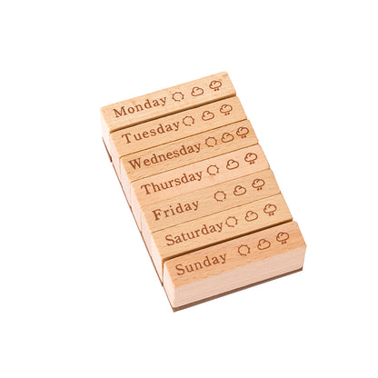 Different set /Different pcs /Time Travel Wooden Stamp