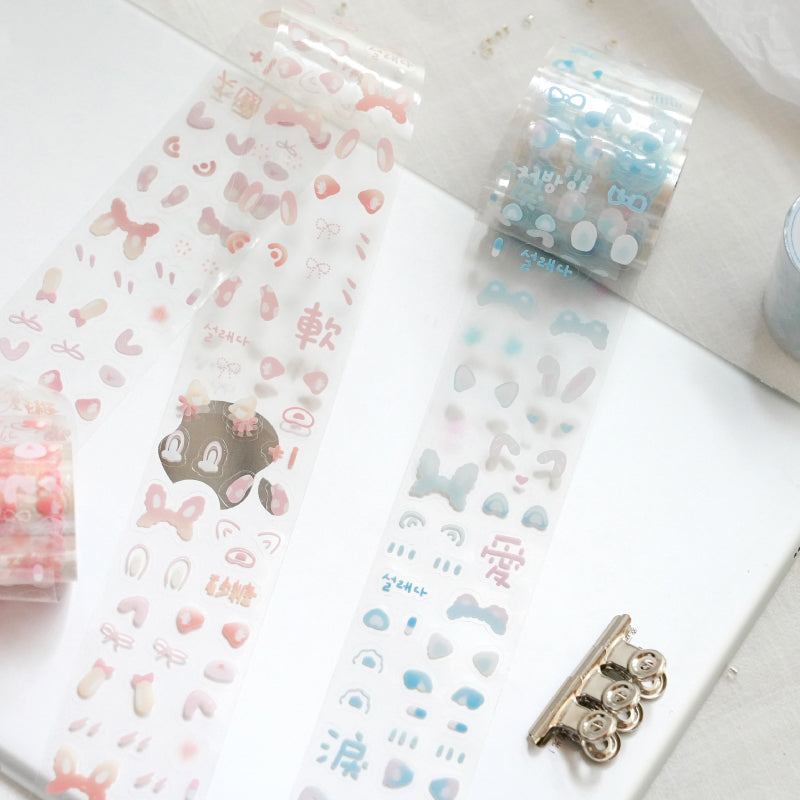 Whole Roll 4.5cm*2m Korean Cutie Pre-Cut PET tape