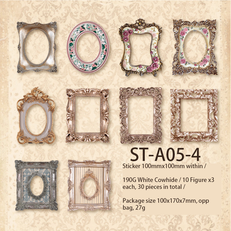 30PCS Vintage Frame Paper stickers