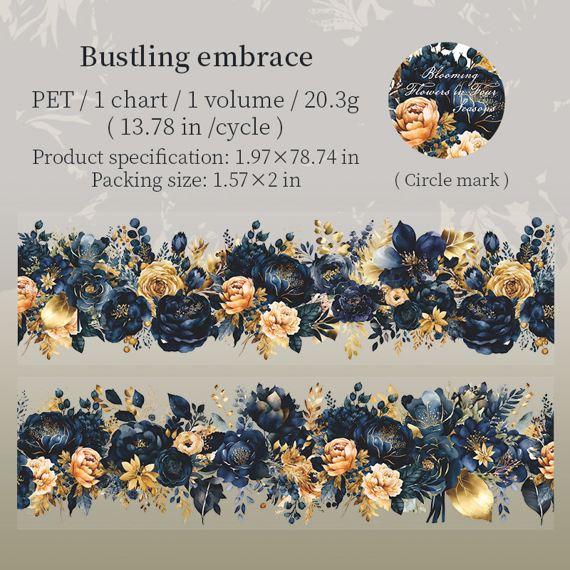 Whole Roll 5cm*2m Flower Season PET Tape