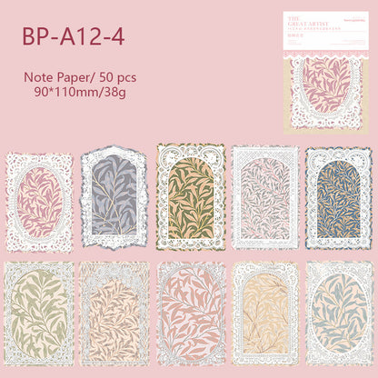 Vintage Lace Frame Note Paper 50 PCS