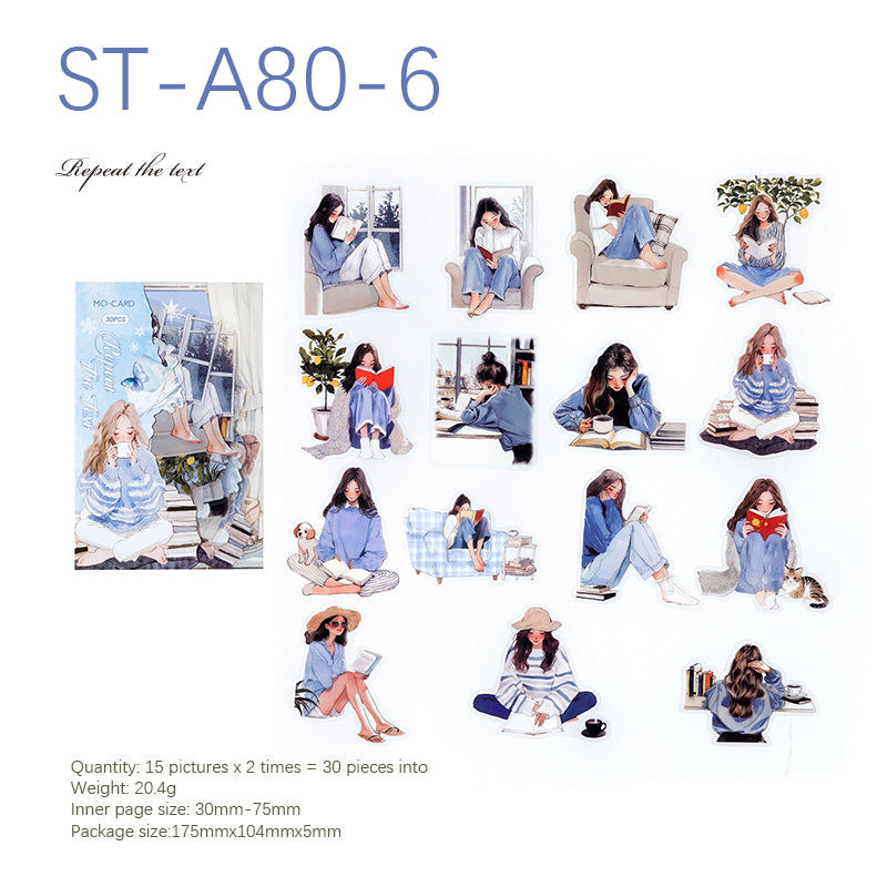 Elegant Reading Stickers 30 pcs