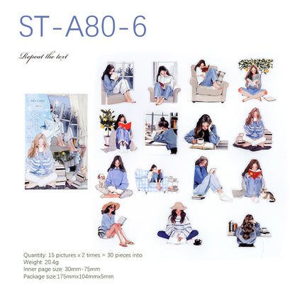 Elegant Reading Stickers 30 pcs