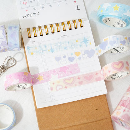 Whole Roll 1.5cm*2 Starwish Cute Washi Tape set