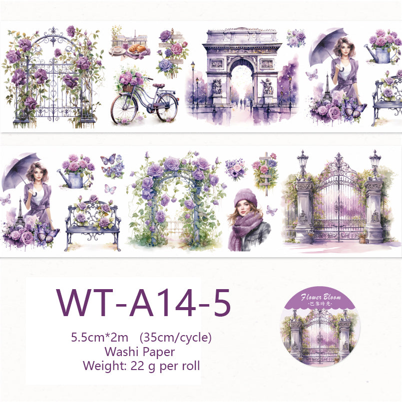 Whole Roll 5.5cm*2m Garden Washi Tape