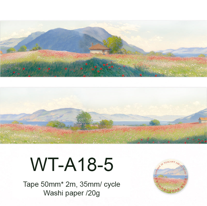 Whole Roll 5cm*2m Tuscany Summer Washi Tape