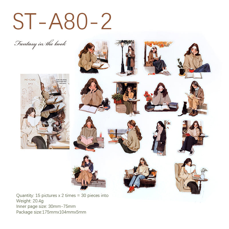 Elegant Reading Stickers 30 pcs