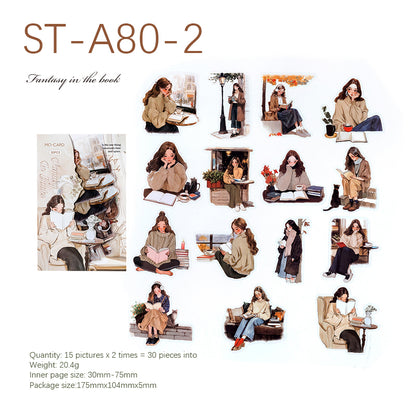 Elegant Reading Stickers 30 pcs
