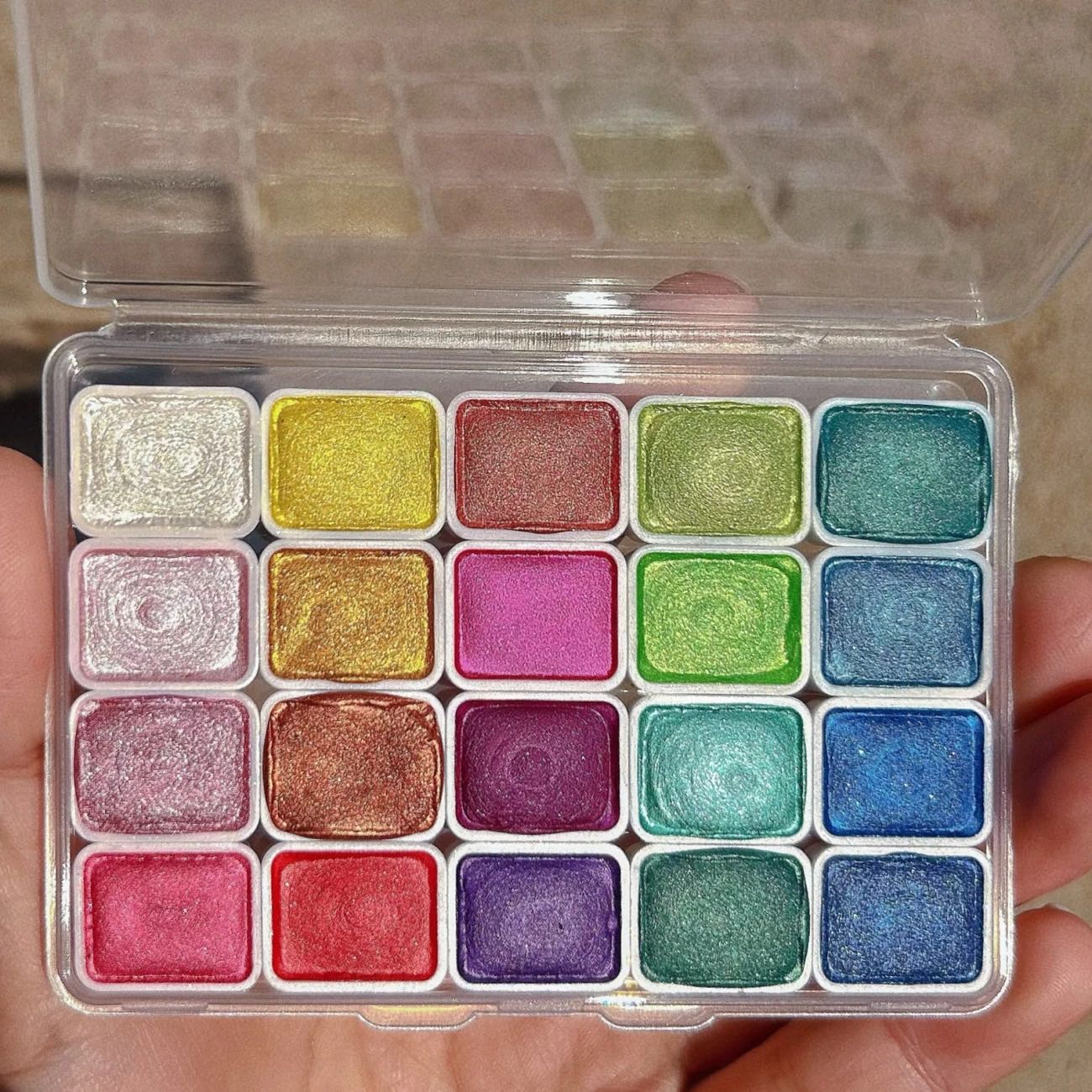 Shimmery Watercolor Pigment/Set 20 Colors