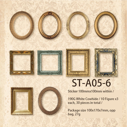 30PCS Vintage Frame Paper stickers