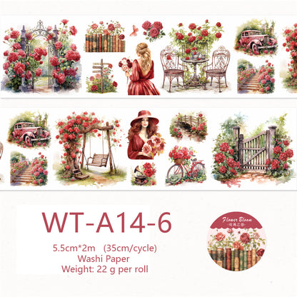 Whole Roll 5.5cm*2m Garden Washi Tape