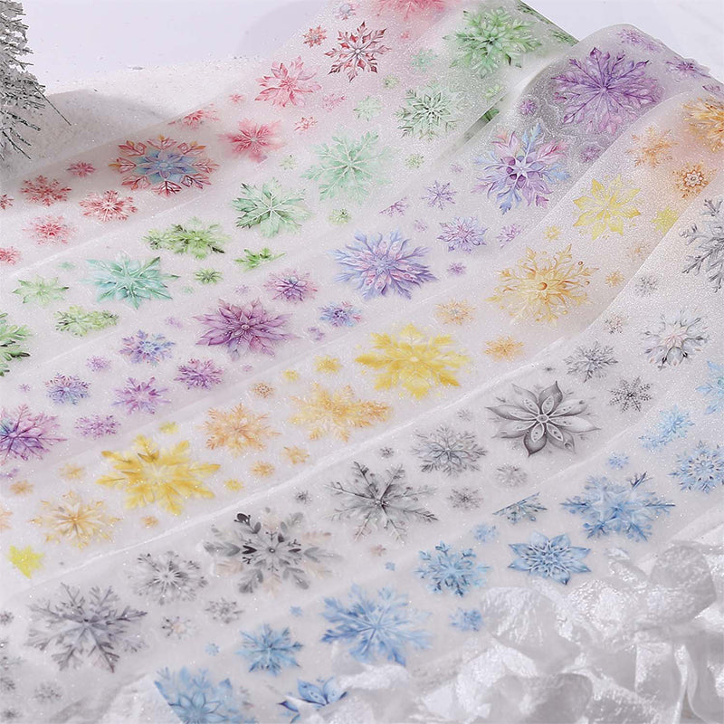 Shimmer Matte Snowflake Pre-Cut PET Tape