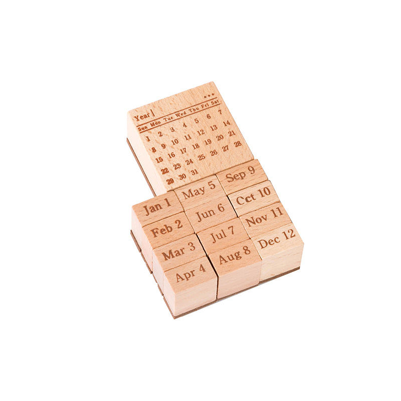 Different set /Different pcs /Time Travel Wooden Stamp