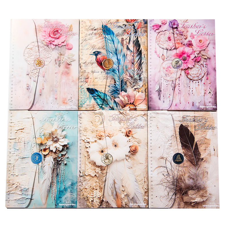 Retro Feather Letter Note Paper 3*10 pcs