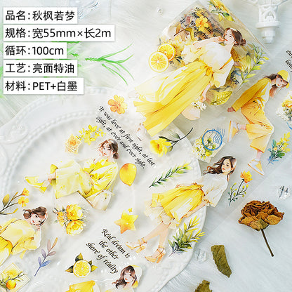 Whole Roll Botanical special Process PET tape