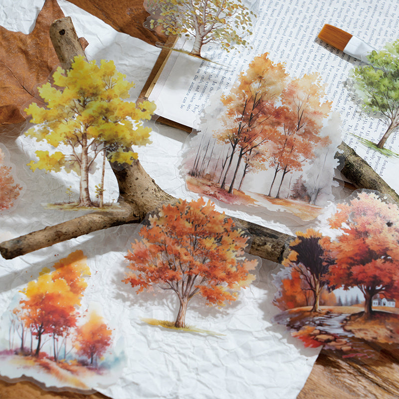 Four seasons Trees Collection Stickers 20 Pcs