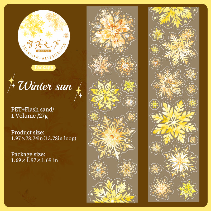 Shimmer Matte Snowflake Pre-Cut PET Tape