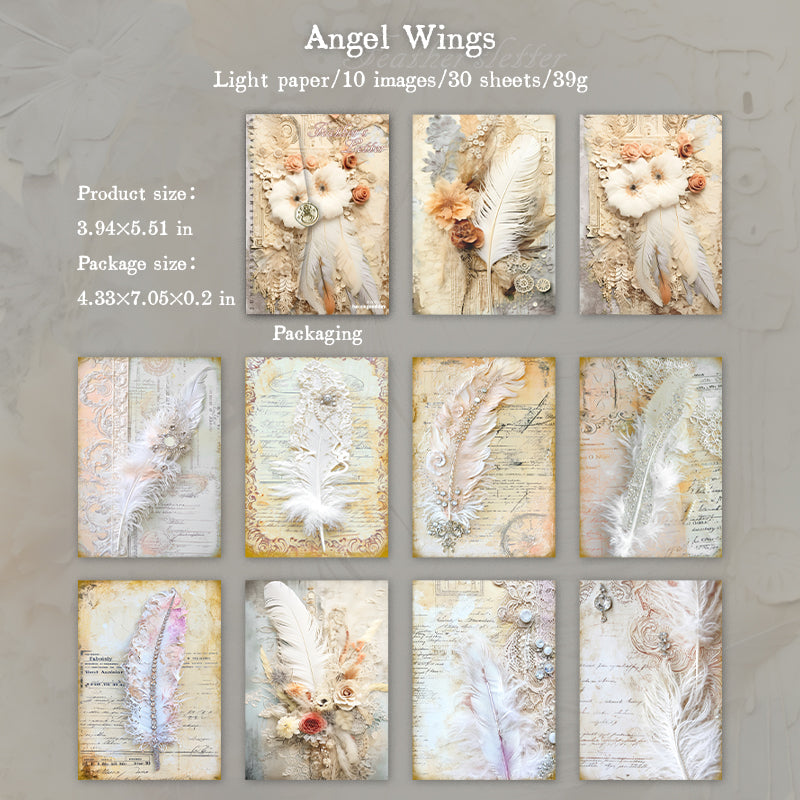 Retro Feather Letter Note Paper 3*10 pcs